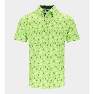 DRUIDS Hops N Barley Lime Green Golf Polo Shirt Men's XL NWOT